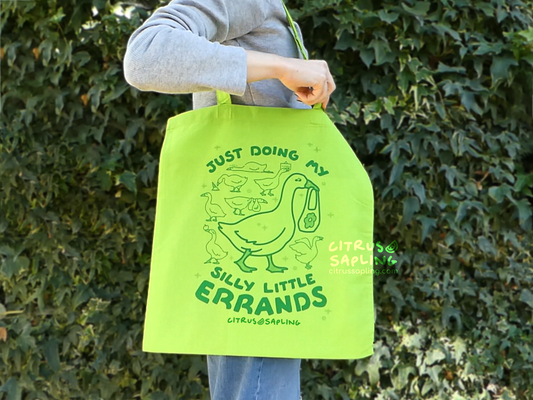 SECONDS Silly Little Errands Goose Tote Bag