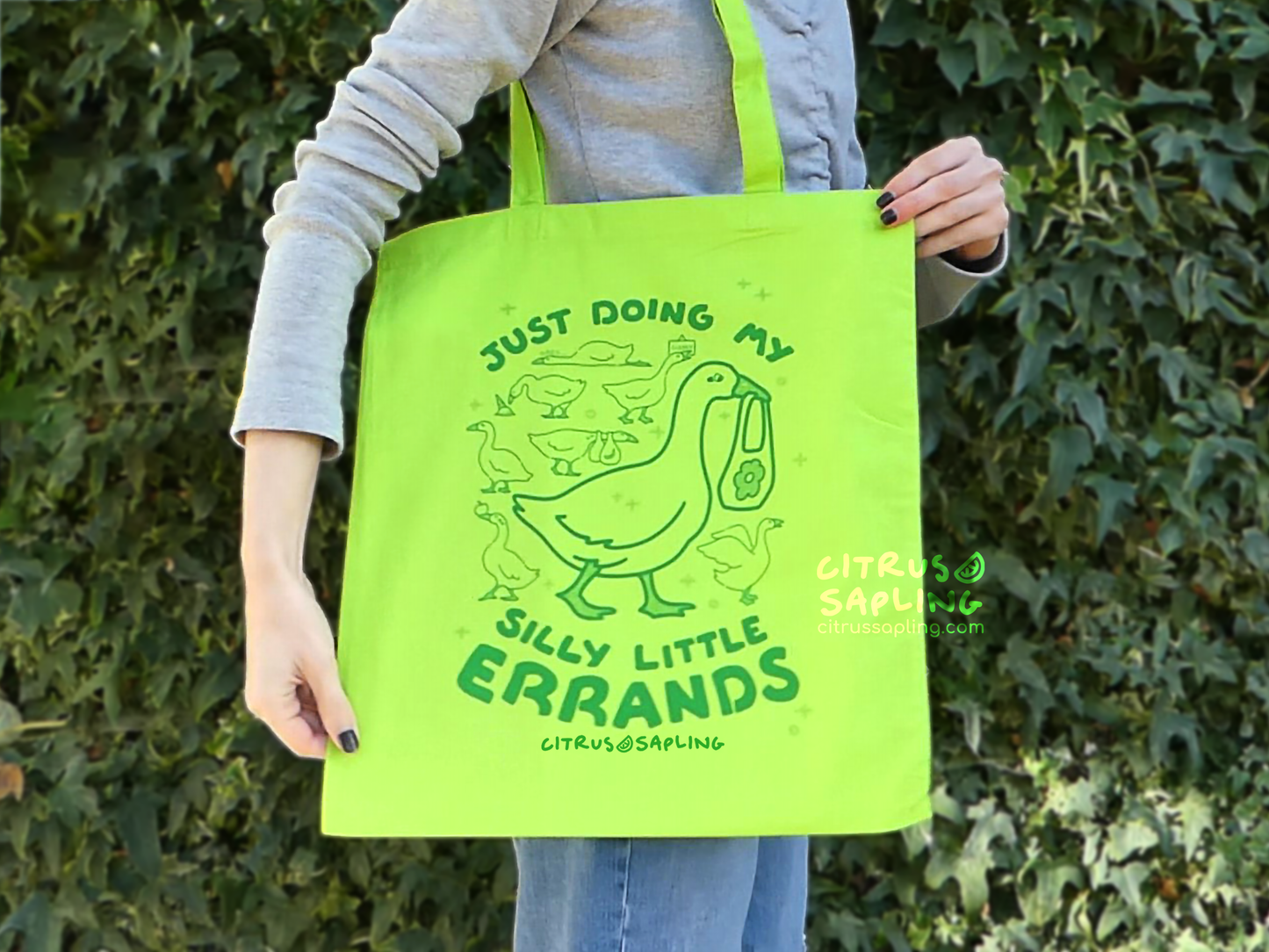Silly Little Errands Goose Tote Bag