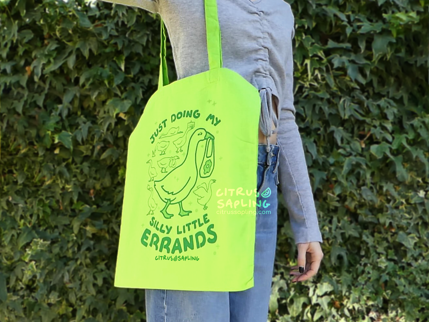 Silly Little Errands Goose Tote Bag