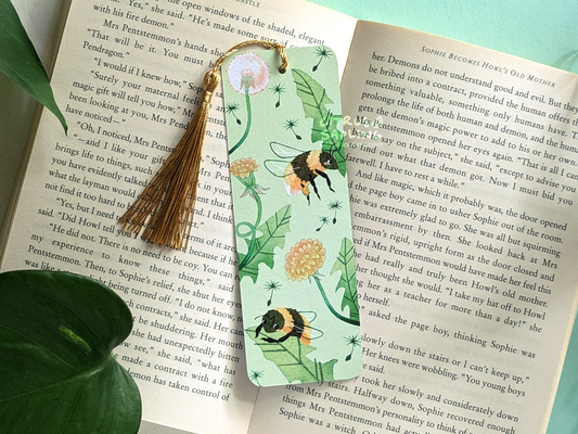 Bumblebee Dandelion Bookmark