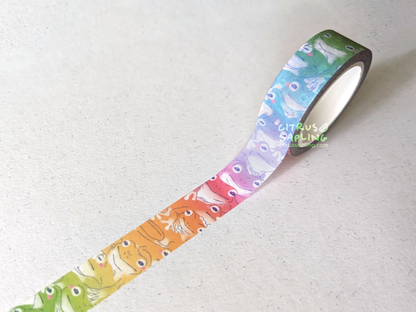 Rainbow Frog Stack Washi Tape