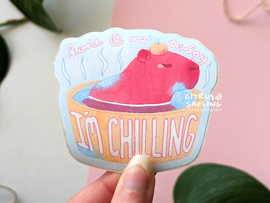 Chilling Capybara Sticker