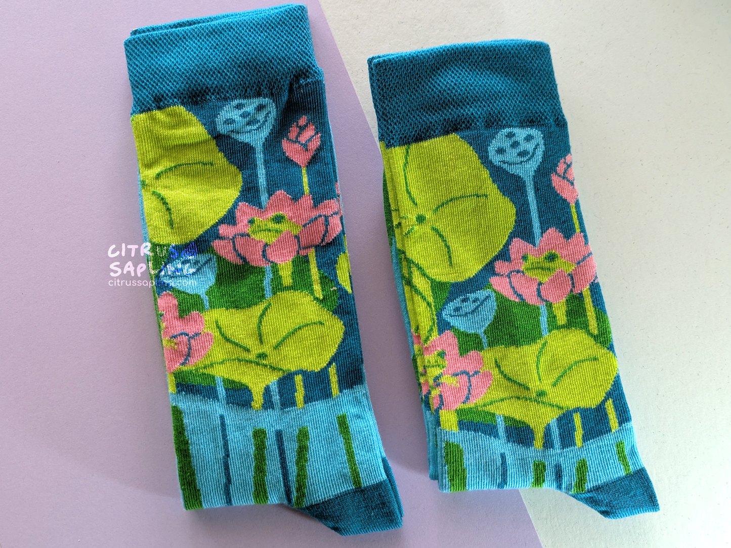 Lotus Frog Socks