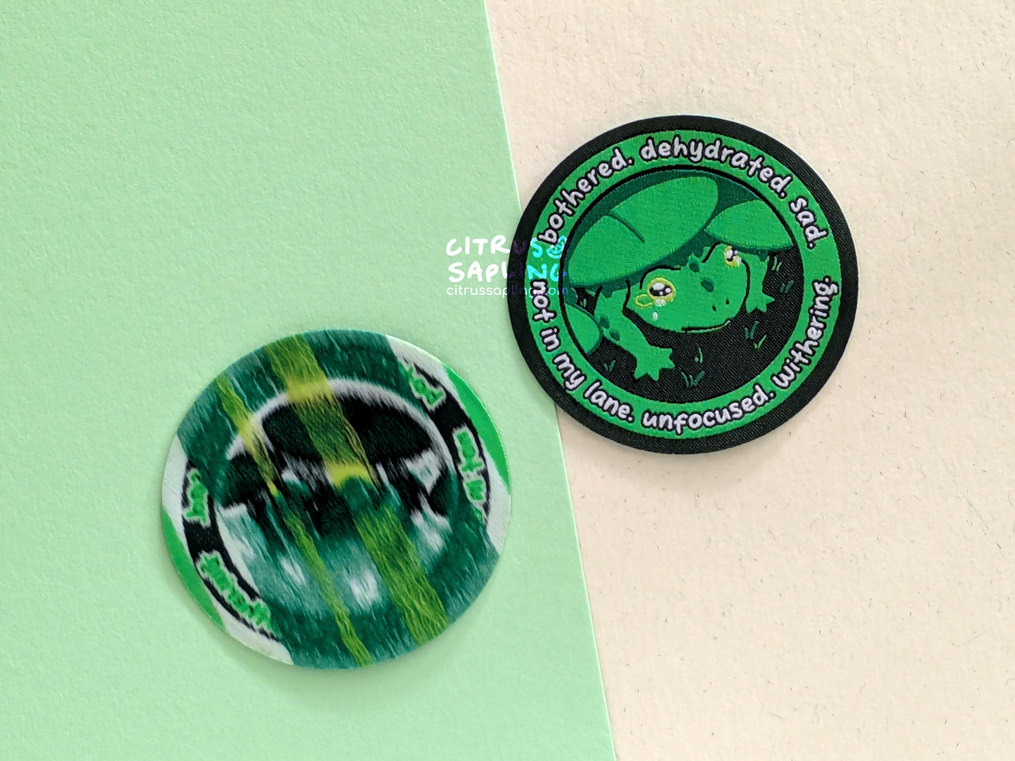 Bothered Frog Woven Patch