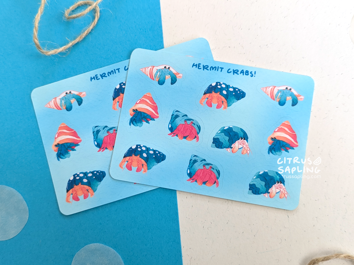 Hermit Crabs Mini Sticker Sheet