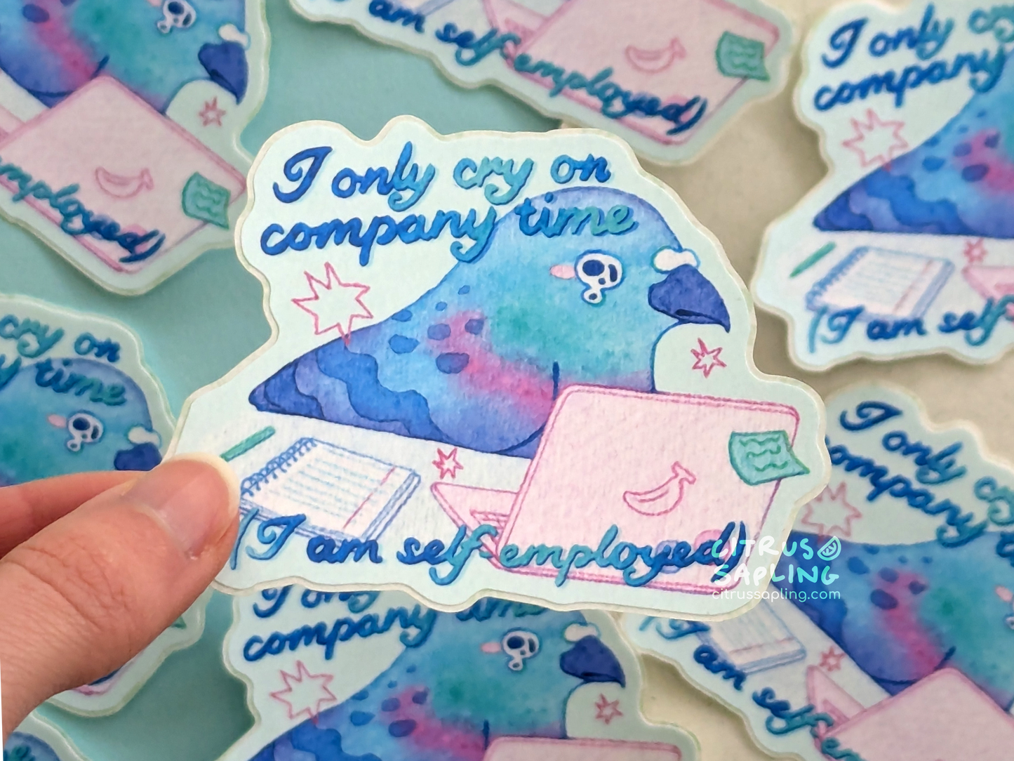 Self Employed Pigeon Sticker