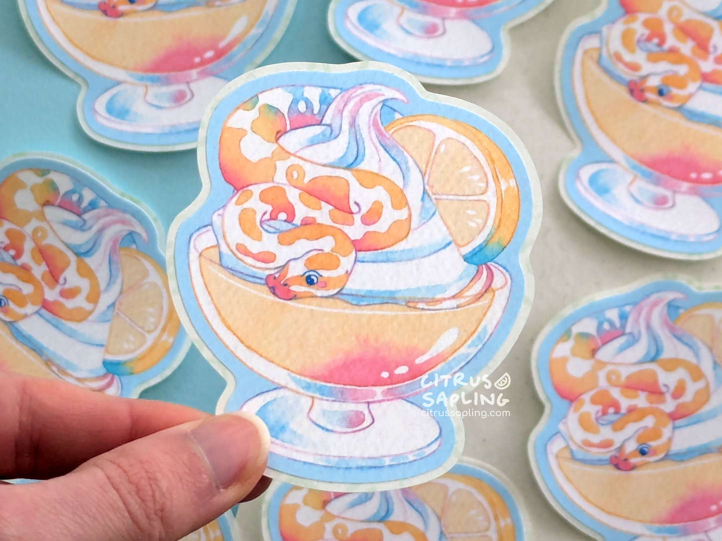 Lemon Ball Python Sticker