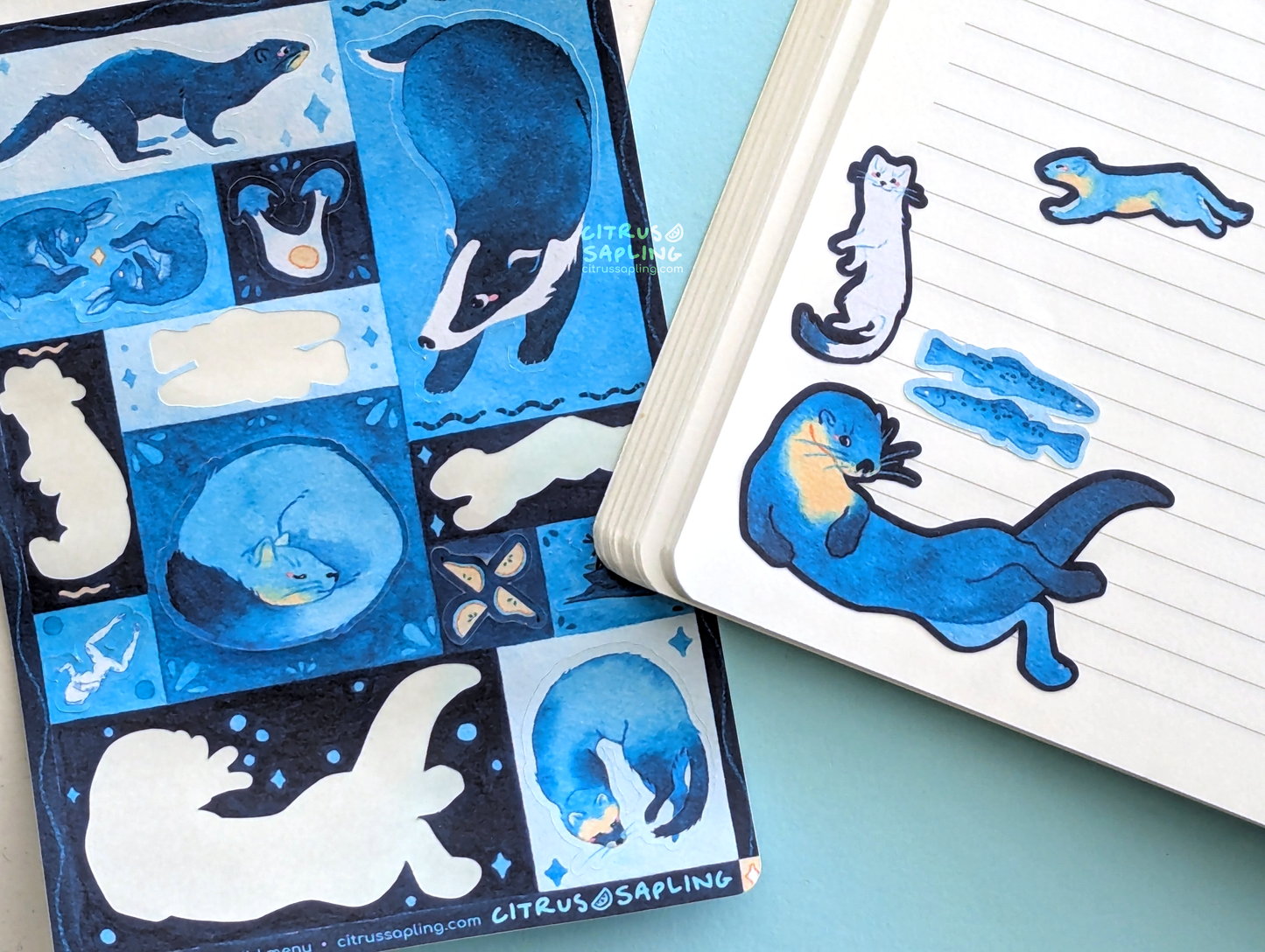 Mustelid Menu Sticker Sheet