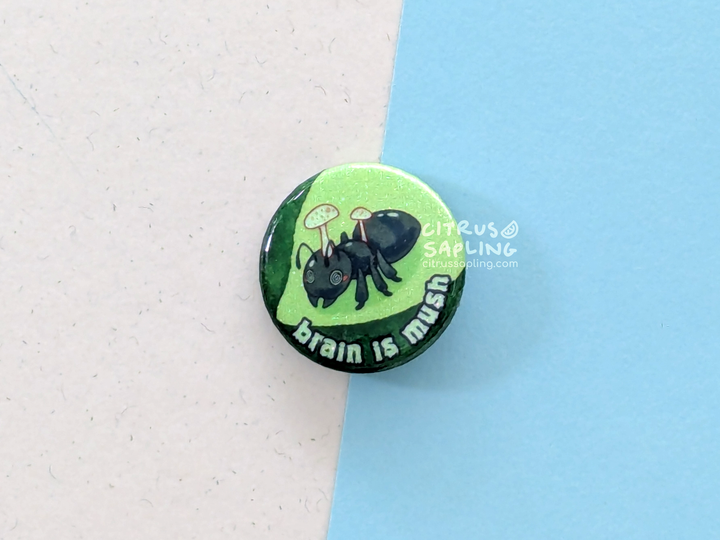 Brain is Mush Glitter Badge