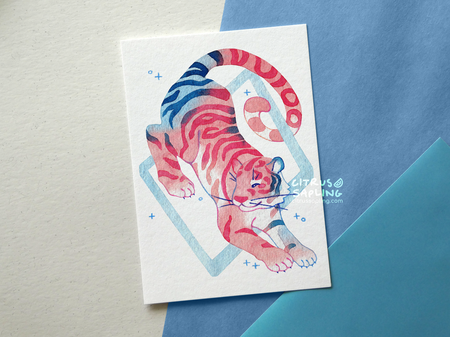 Peach Tiger Postcard