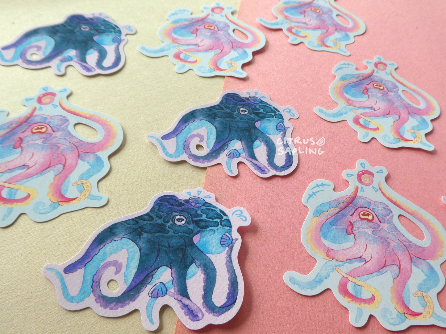 Octopus Sticker Pack (2pcs)