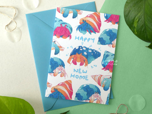 Hermit Crab Happy New Home Greetings Card