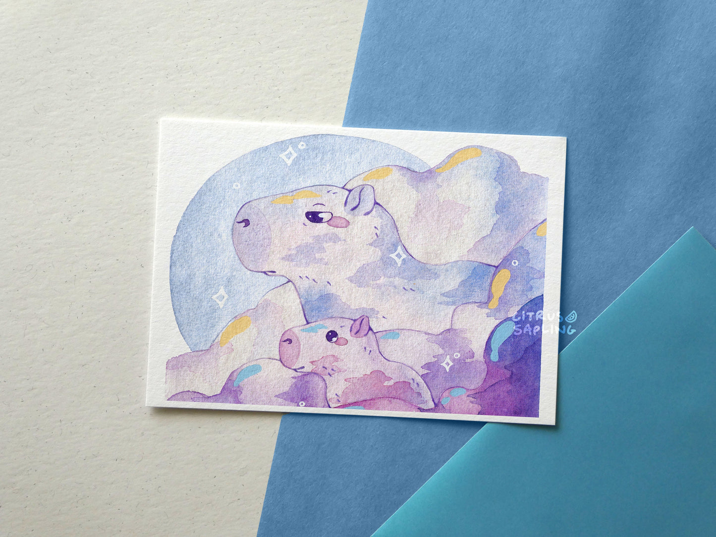 Cloudy Capybaras Postcard