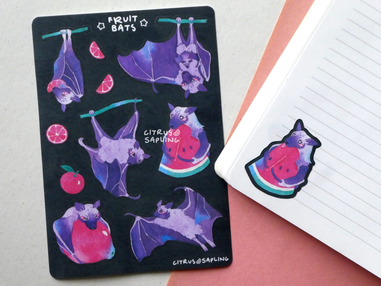 Fruit Bats Sticker Sheet
