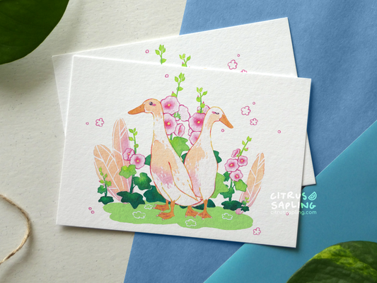 Runner Ducks Postcard Print