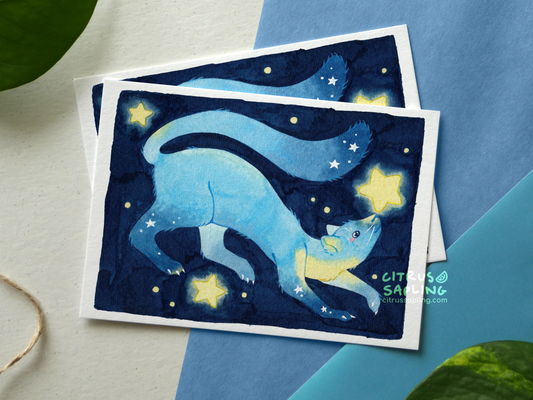 Nocturnal Pine Marten Postcard Print