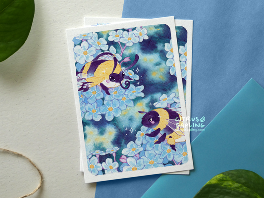Forget Me Nots Postcard Print