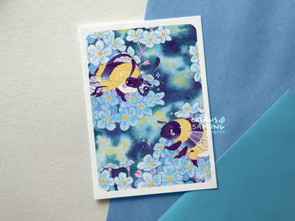 Forget Me Nots Postcard Print