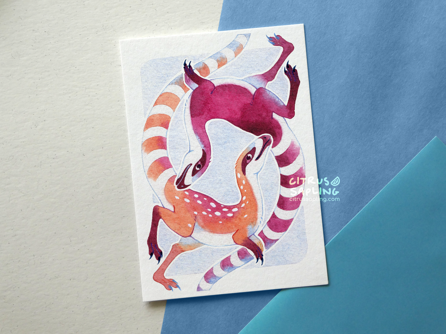 Sinosauropteryx Postcard Print