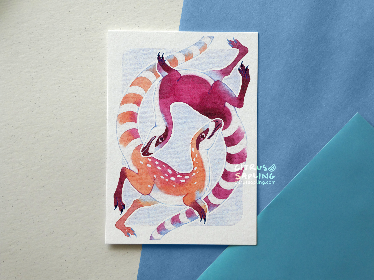 Sinosauropteryx Postcard Print