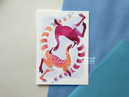 Sinosauropteryx Postcard Print