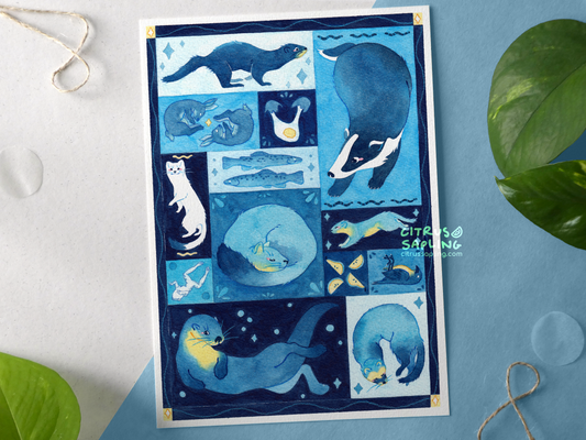 Mustelid Menu Art Print