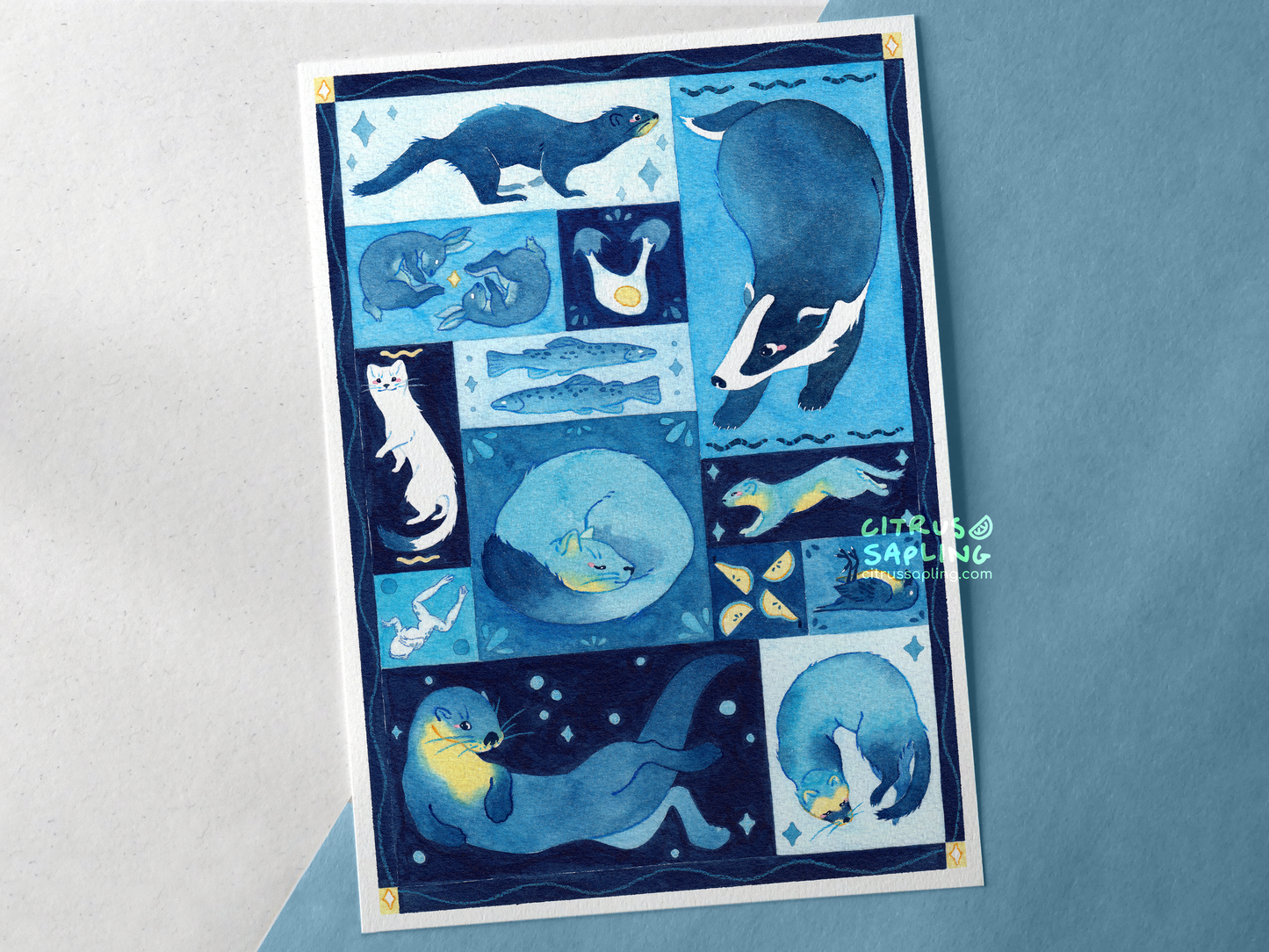 Mustelid Menu Art Print