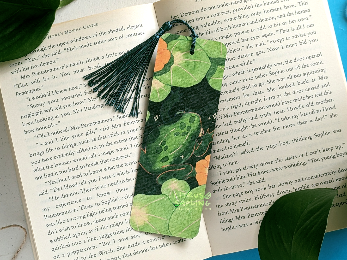 Nasturtium Frog Bookmark