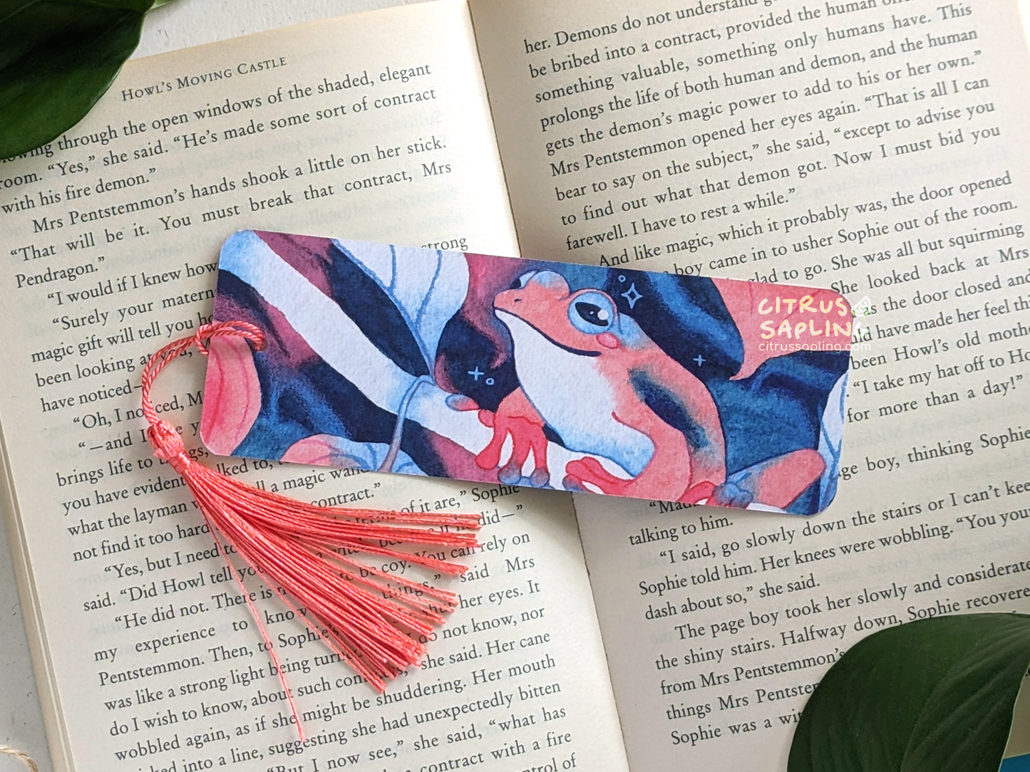 Lantern Berry Frog Bookmark