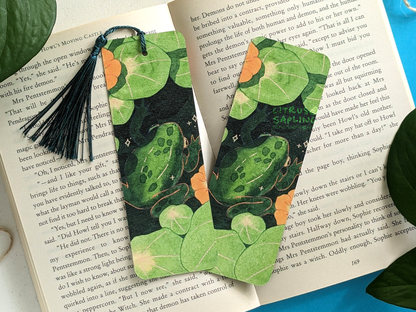 Nasturtium Frog Bookmark