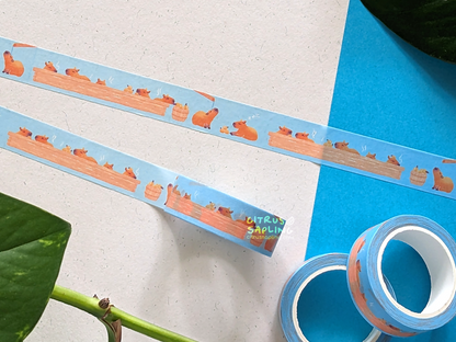 Capybara Spa Washi Tape