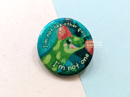 Not Like Other Girls Lizard Glitter Badge