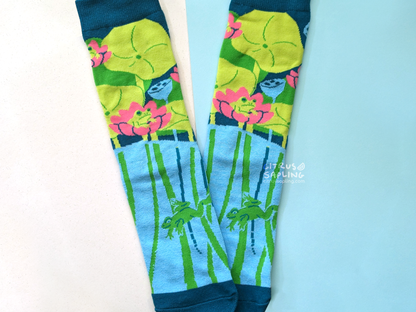 Lotus Frog Socks