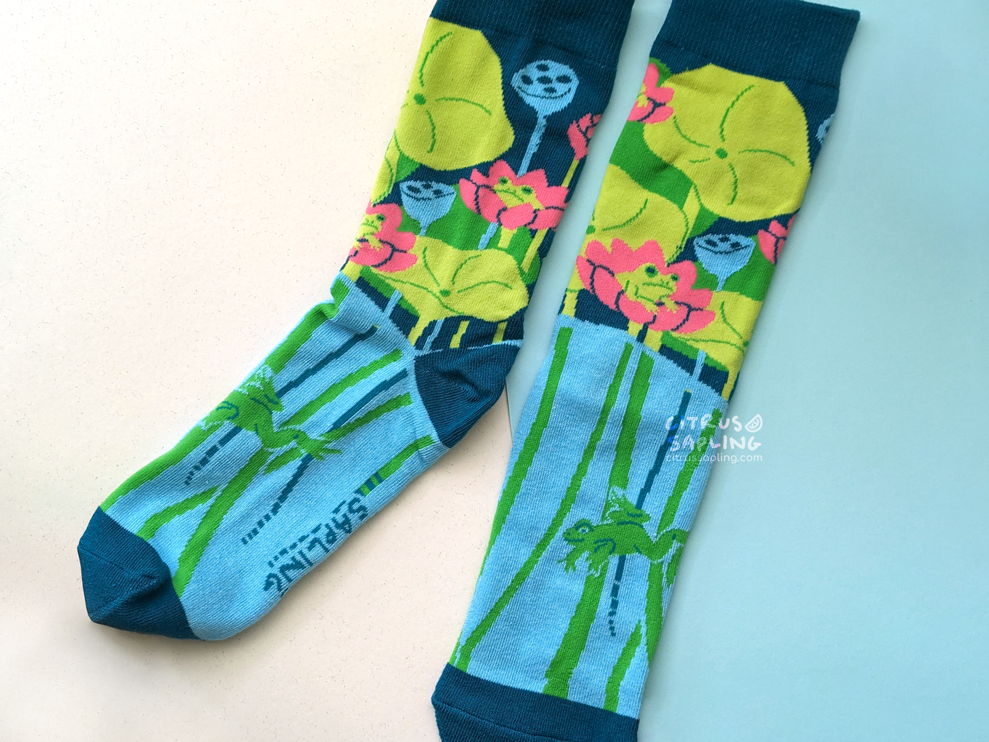 Lotus Frog Socks