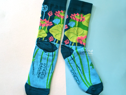 Lotus Frog Socks