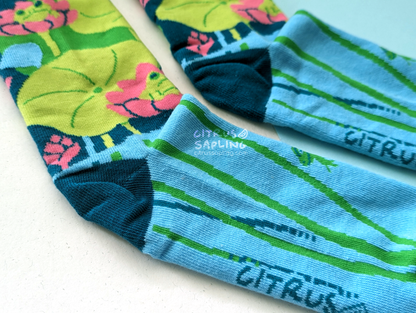 Lotus Frog Socks