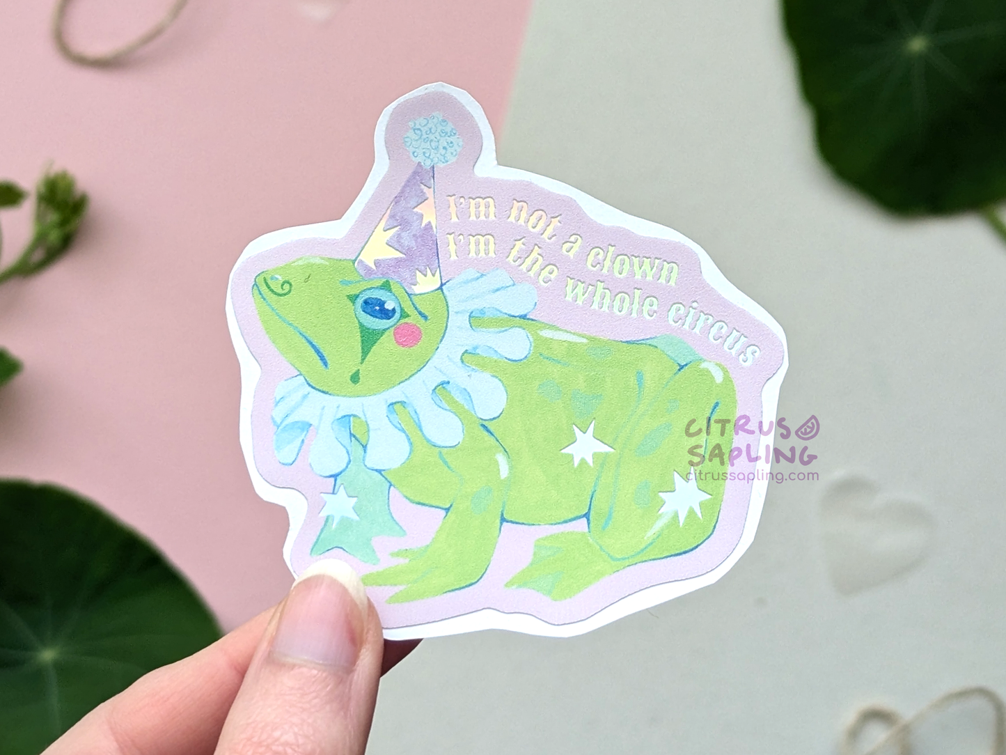 Clown Frog Holo Sticker