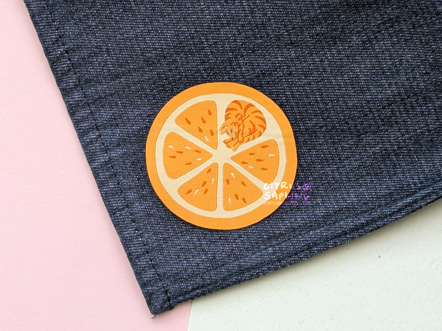 Orange Cat Woven Patch