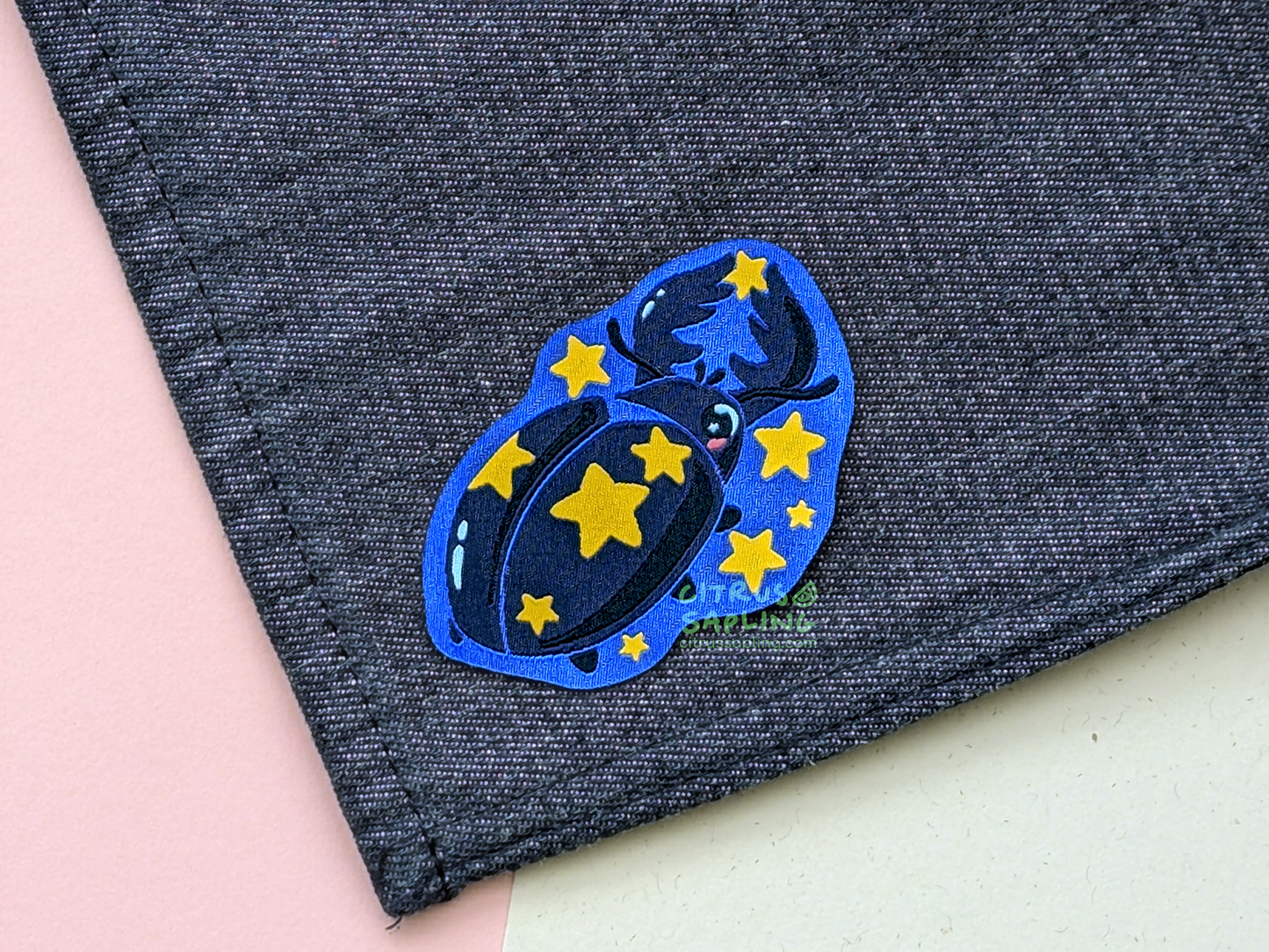 Stag Beetle Woven Patch