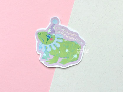 Clown Frog Holo Sticker