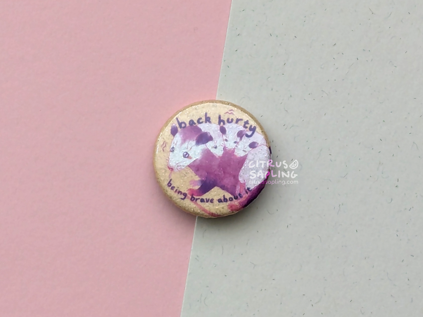 Back Hurty Glitter Badge