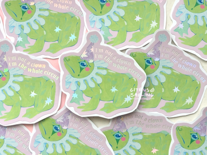 Clown Frog Holo Sticker