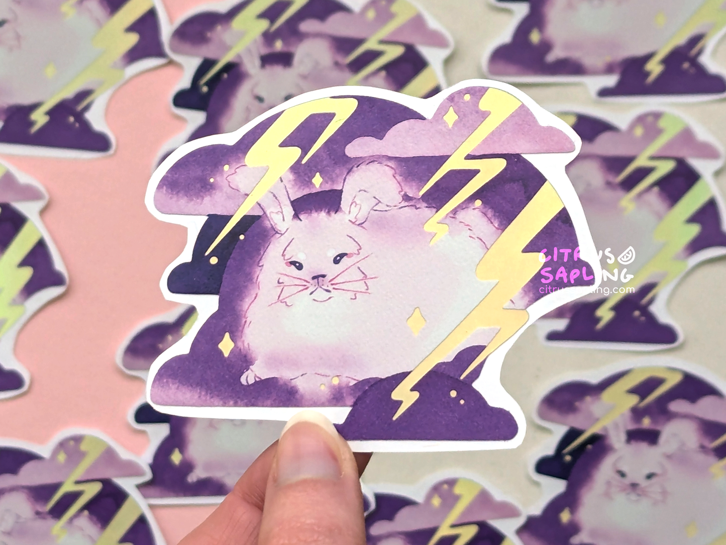 Lightning Bun Holo Sticker