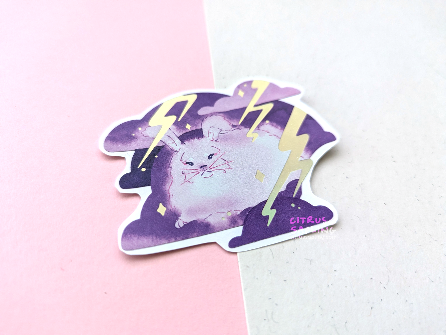 Lightning Bun Holo Sticker