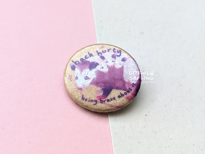 Back Hurty Glitter Badge