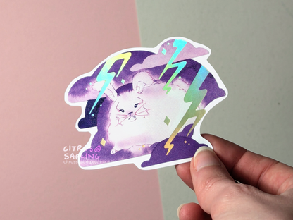 Lightning Bun Holo Sticker