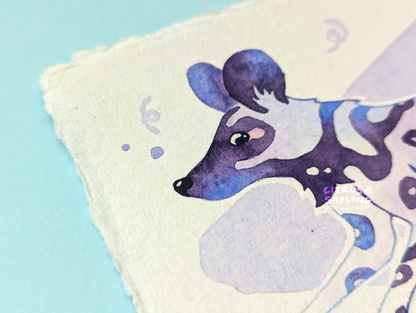 African Wild Dog Original Watercolour Painting