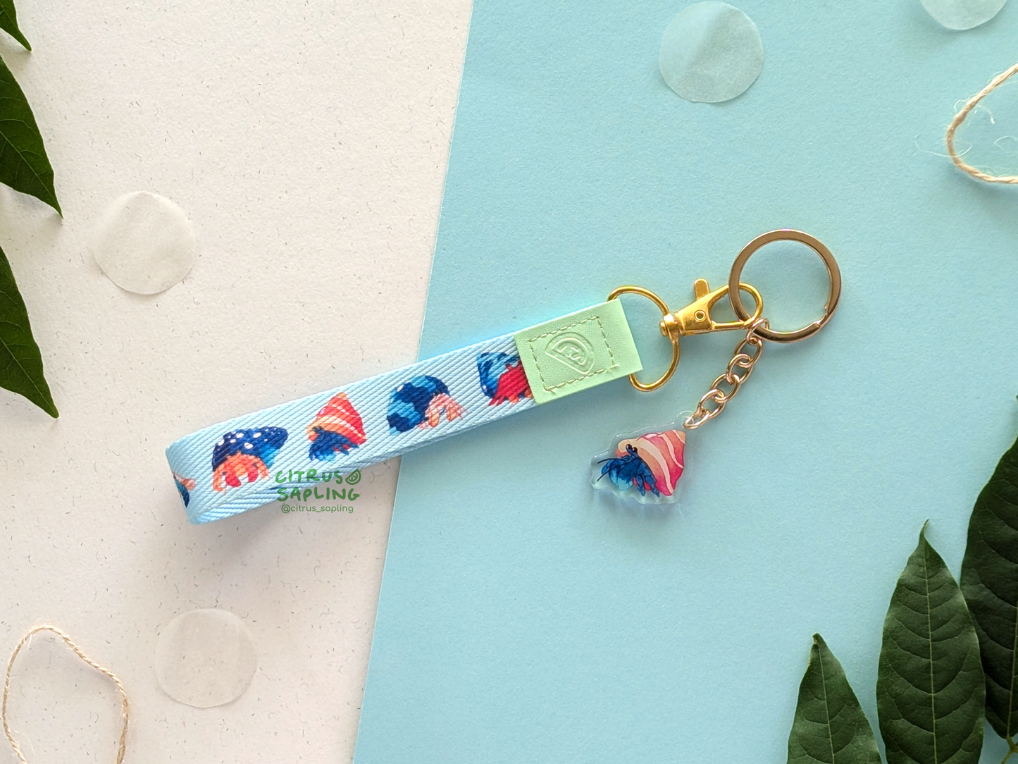 Hermit Crab Mini Lanyard Keyring