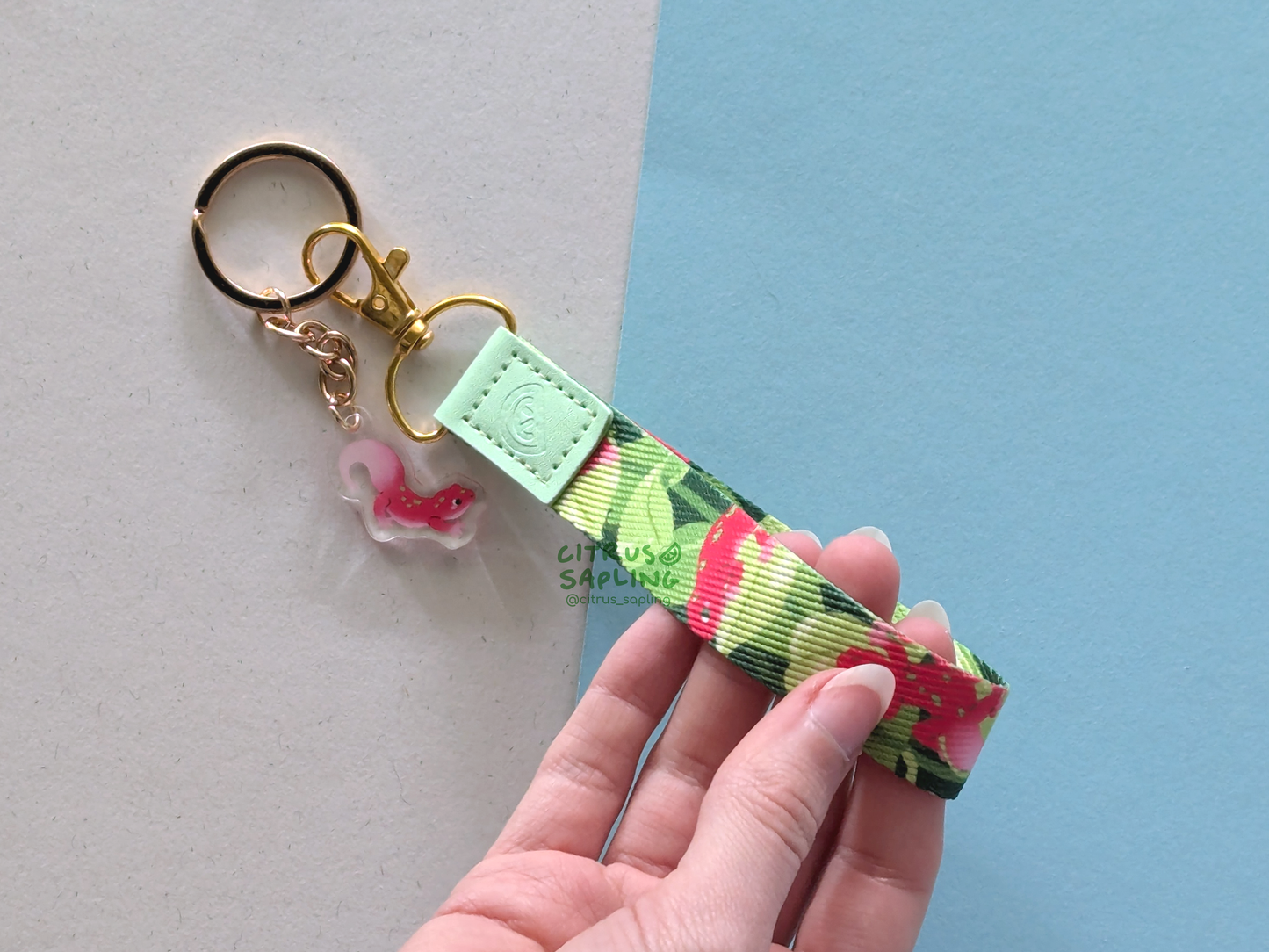 Leopard Gecko Mini Lanyard Keyring