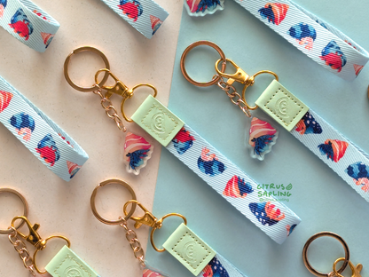 Hermit Crab Mini Lanyard Keyring